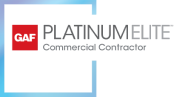 GAF Platinum Elite Commercial Contractor badge logo