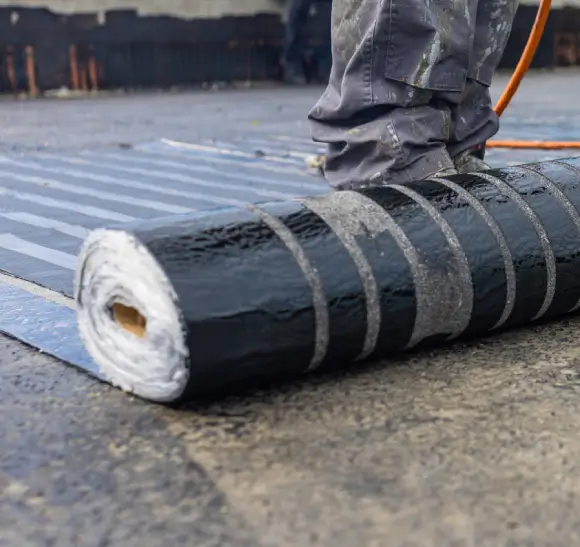 Modified bitumen roll ready to go